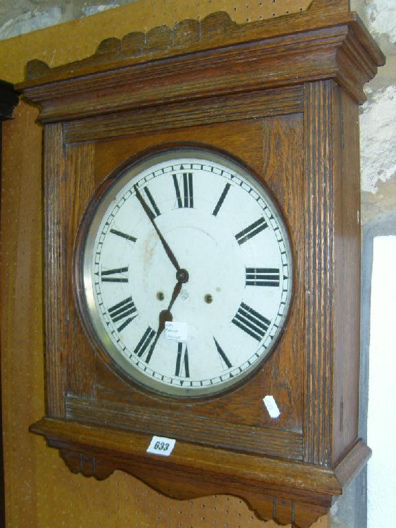 Appraisal: A late th century oak cased dial clock by the