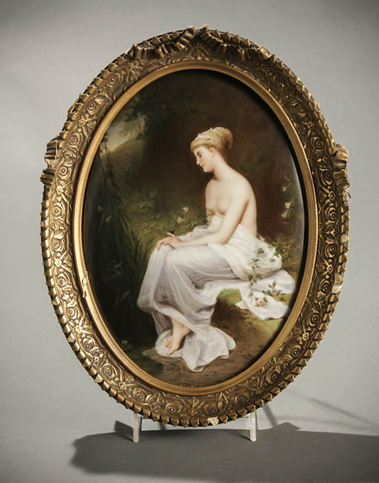 Appraisal: Berlin Porcelain Plaque of Psyche KPM Henry Bucker Circa The