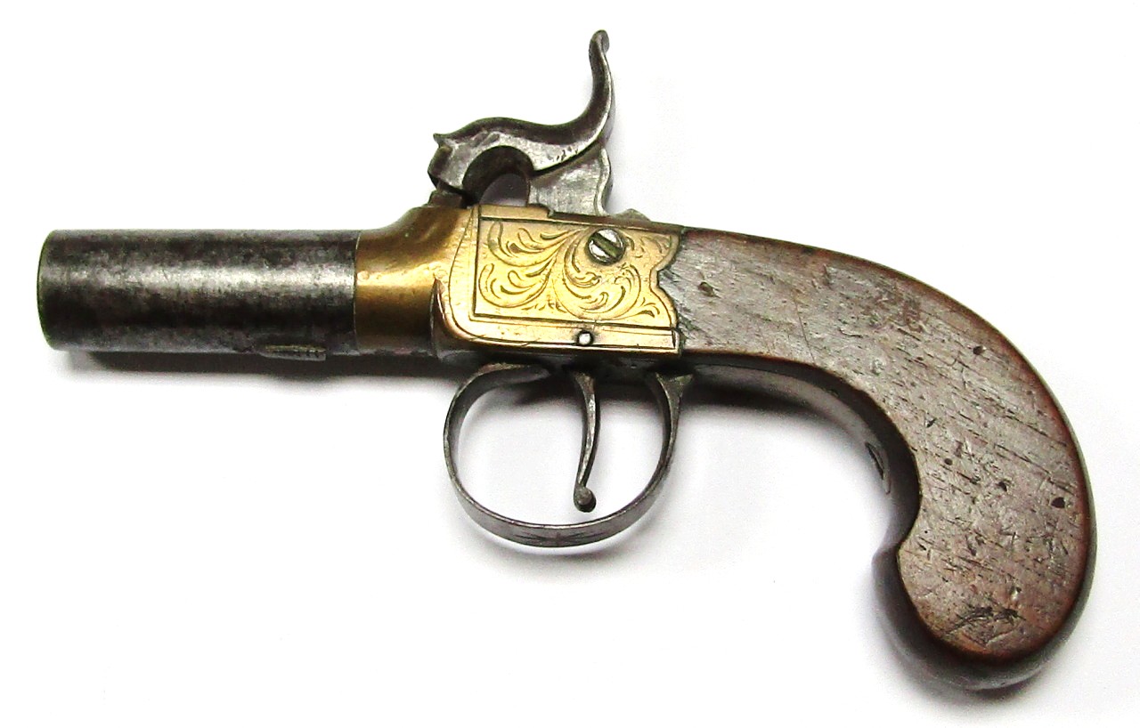 Appraisal: A late thC early thC box lock percussion pistol with