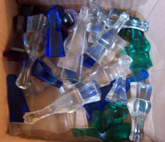 Appraisal: A quantity of glass stands