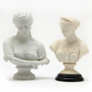 Appraisal: Two Continental Classical Style Busts of Women early th century