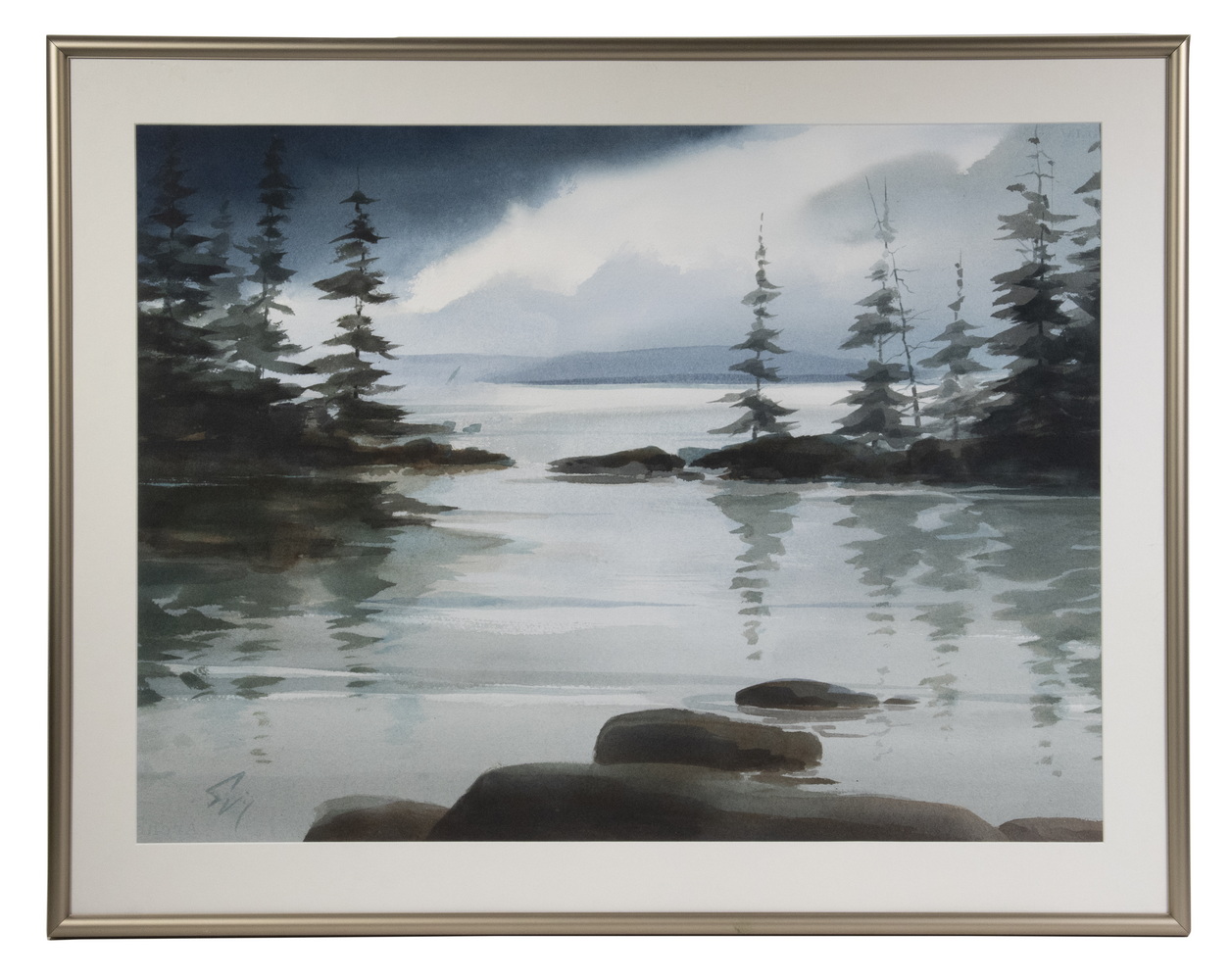 Appraisal: ROBERT SPRING TH C MAINE Storm over Rocky Pine Fringed