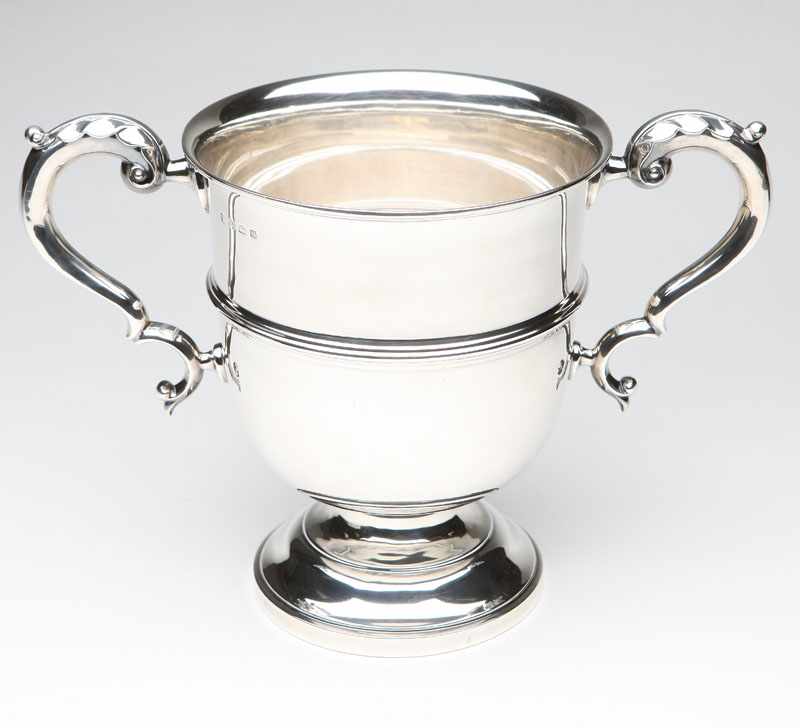 Appraisal: An English sterling silver trophy cup wine cooler Barker Brothers