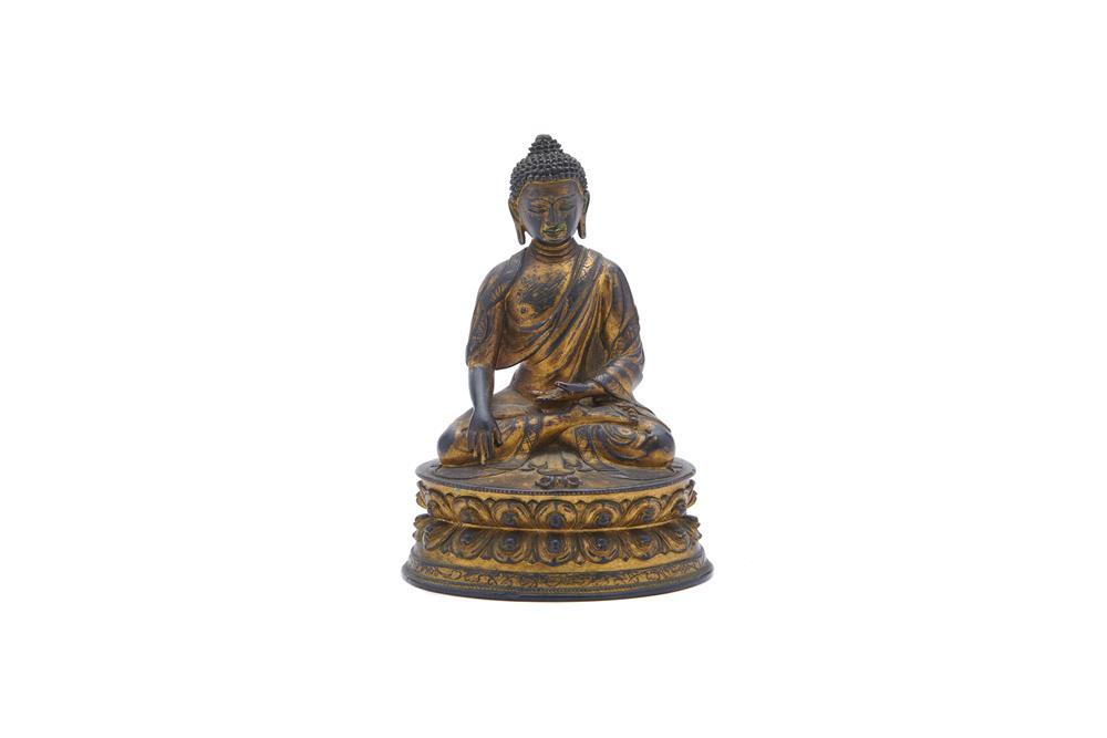 Appraisal: Southeast Asian Gilt Bronze figure of a Seated Buddha height