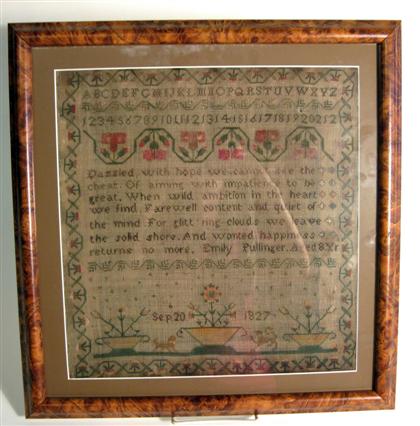 Appraisal: English needlework samplerearly th century