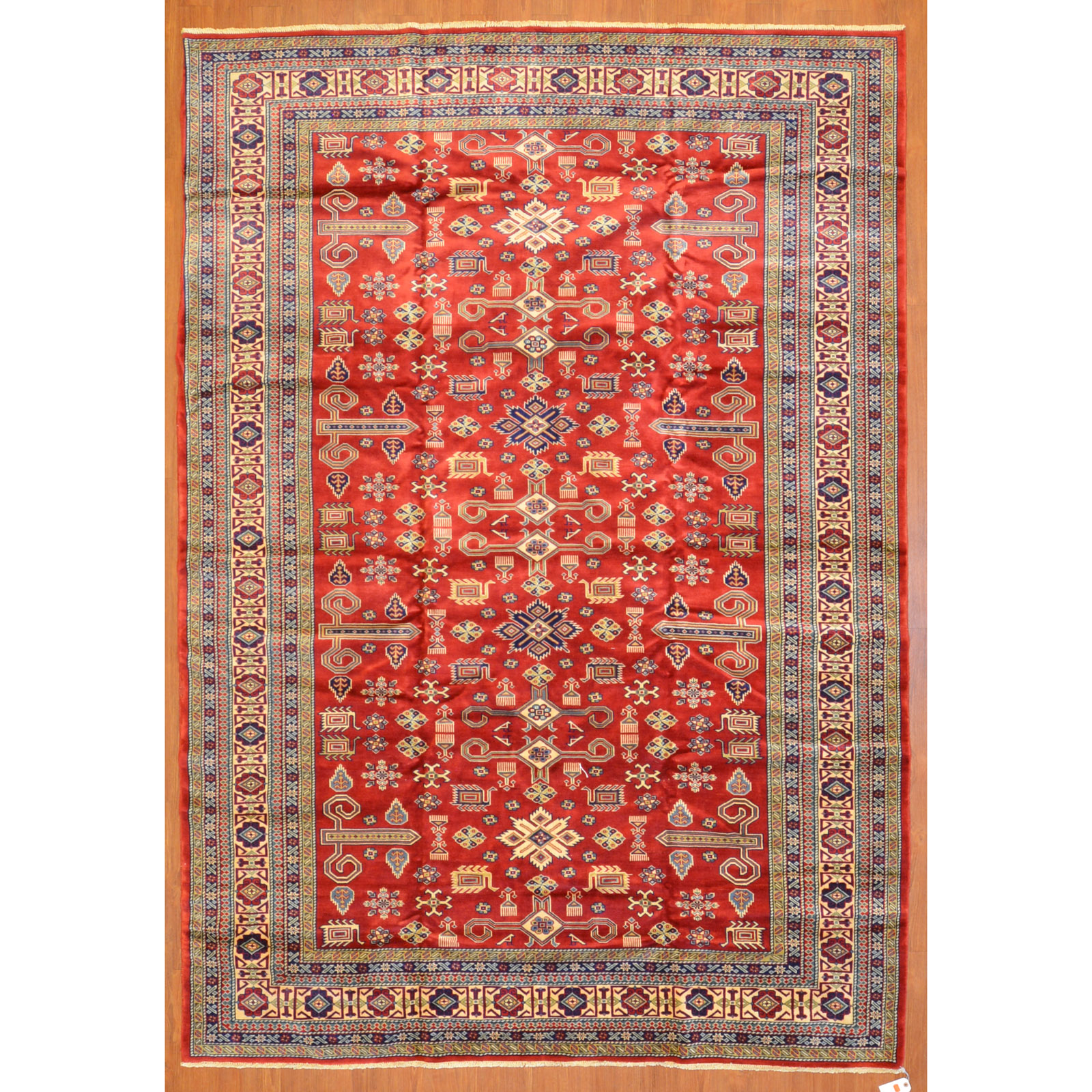 Appraisal: PAK KAZAK RUG PAKISTAN X Modern hand-knotted wool pile