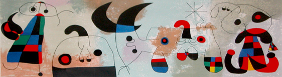 Appraisal: Sur Quatre Murs Maeght Miro After Joan Spanish - oversized