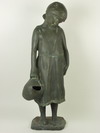 Appraisal: BRONZE SCULPTURE - life size hollow cast bronze of young