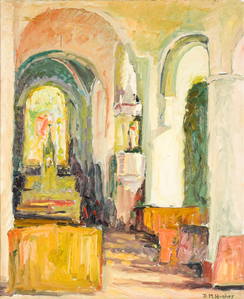 Appraisal: DAISY MARGUERITE HUGHES - CATHEDRALoil on canvas signed lower right