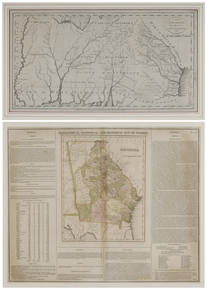 Appraisal: Two Georgia Maps American th th century Georgia from the