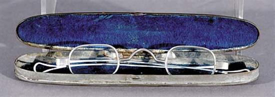 Appraisal: Rare Southern coin silver spectacles Peter Mood Sr Charleston SC