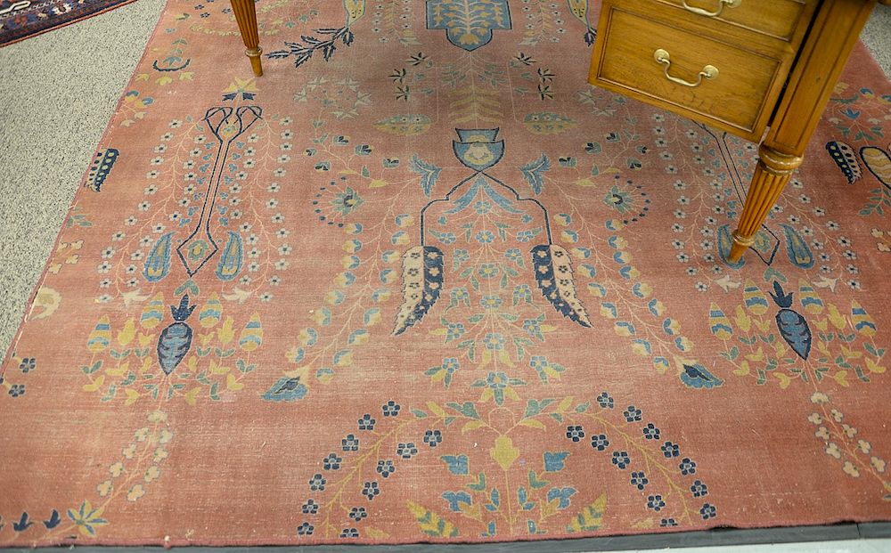 Appraisal: Indo Oriental area rug overall worn ' x ' Indo