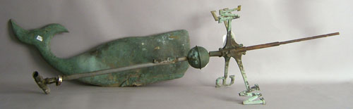 Appraisal: Copper whale weathervane th c