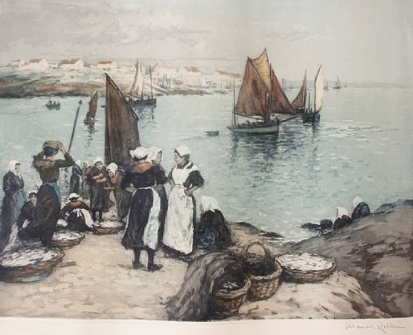 Appraisal: Manuel Robbe French - Brittany Etching and aquatint on wove