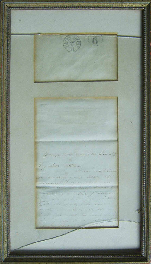 Appraisal: Civil War letter dated March th Benton Miss discussing troop