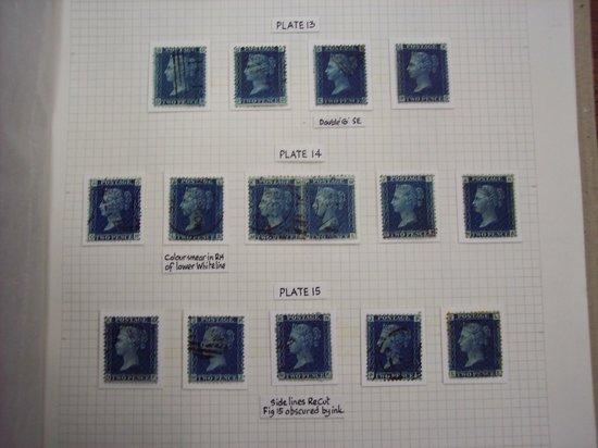 Appraisal: Thirty seven Queen Victoria Two Penny Blue stamps - neatly