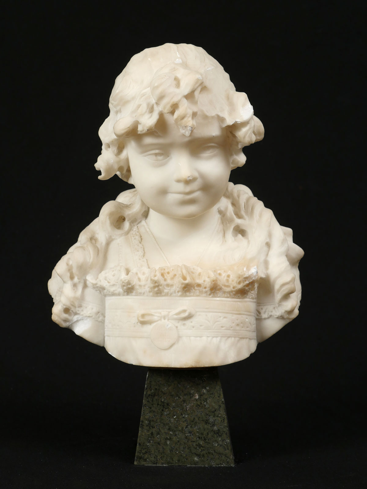 Appraisal: ITALIAN ALABASTER BUST OF A YOUNG CHILD Approximately '' in