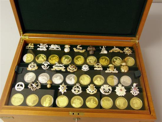 Appraisal: A modern boxed set of fifty two silver proof medallions