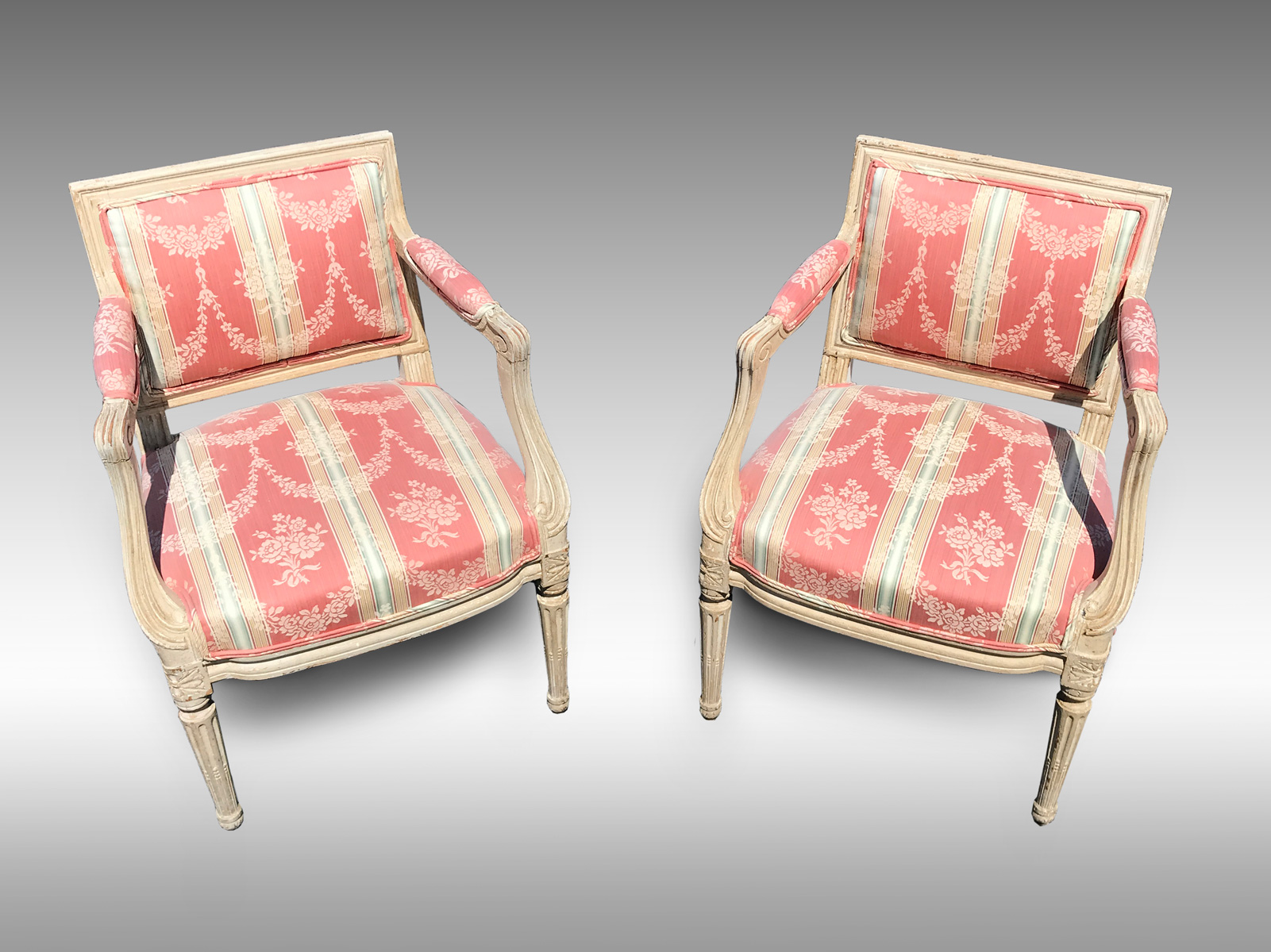 Appraisal: PAIR OF CARVED FRENCH CHILDS ARMCHAIRS - French carved armchairs