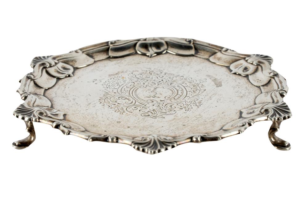 Appraisal: EDWARD VII SILVER CARD TRAY William Hutton Sons Ltd London