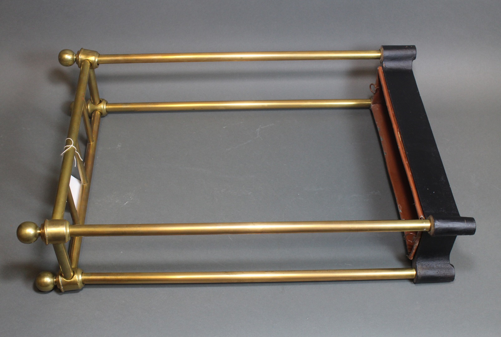 Appraisal: A Victorian style tubular brass four division stick stand with