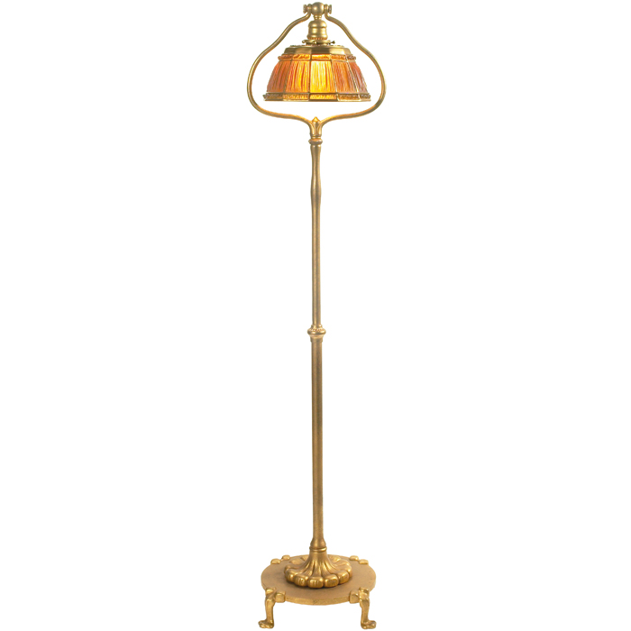 Appraisal: Very Nice Tiffany Studios floor lamp bronze footed flat base