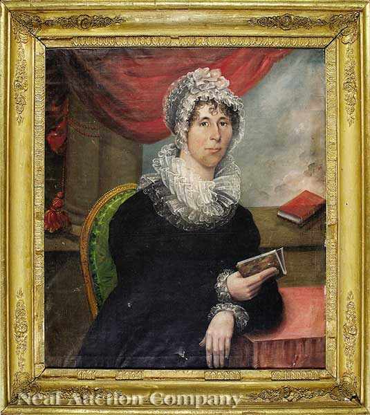 Appraisal: American School early th c Portrait of Selina Watkins Lockett