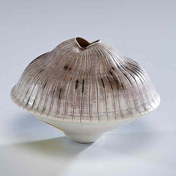 Appraisal: Geoffrey Swindell England Shell Shape Porcelain ht dia in Shown