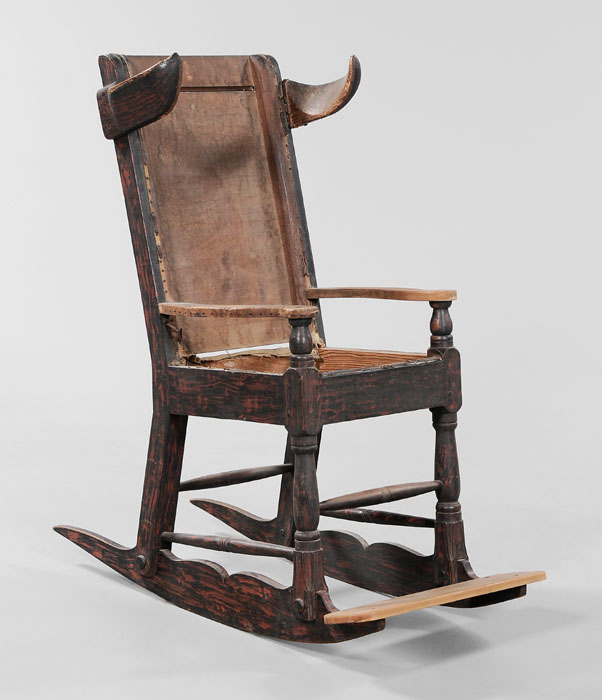 Appraisal: Early American Rocking Chair probably Southern th century yellow pine