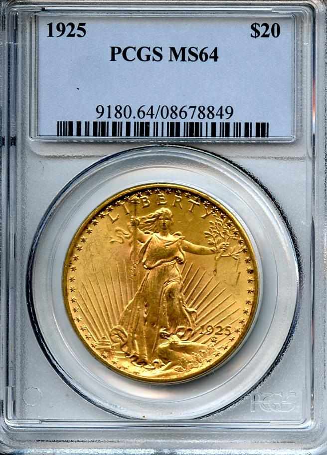 Appraisal: MS PCGS Frosty bright golden color exhibits a slight greenish