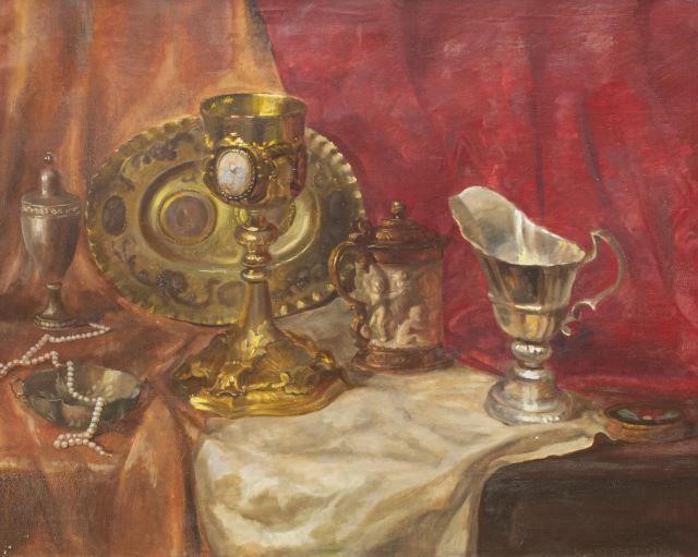 Appraisal: Framed Dutch oil on canvas painting Still Life with Goblet