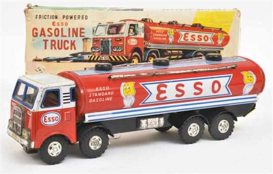 Appraisal: HAYASHI MANUFACTURING TINPLATE ESSO TRUCK Japanese red white blue and