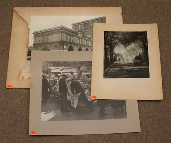 Appraisal: Photograph Three large-format images ''Construction on a Baltimore Street ''