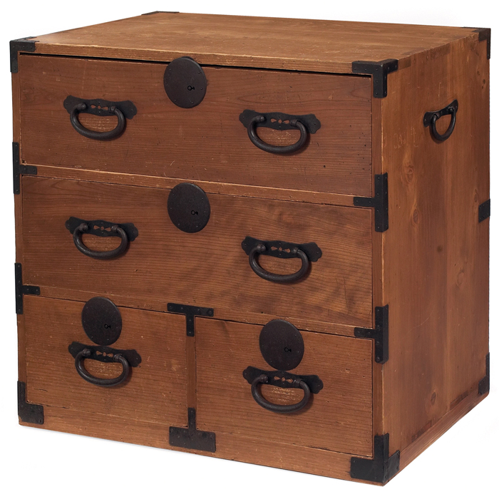 Appraisal: Asian chest two full drawers over two half drawers with