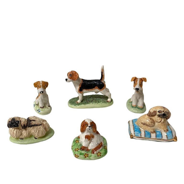 Appraisal: Collection Of Porcelain Dogs Collection Of Porcelain Dogs Total Measures