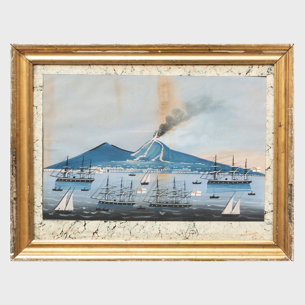 Appraisal: European School The Bay of Naples Gouache on paper unsigned