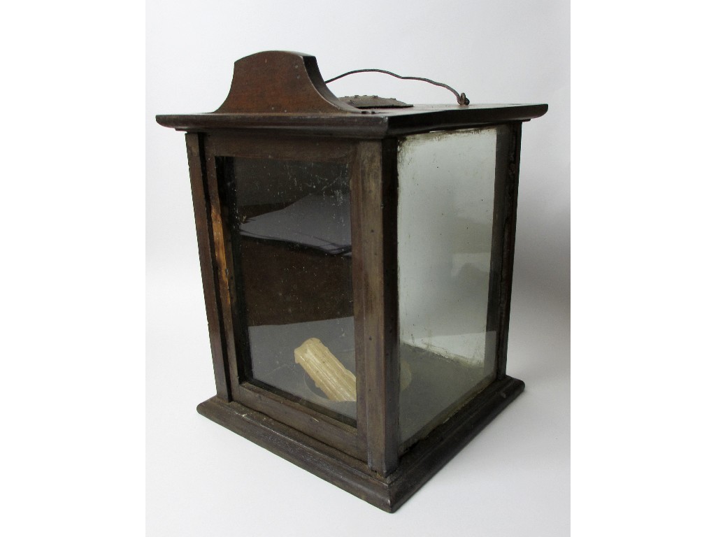 Appraisal: A Scottish country house lantern with glazed sides copper back