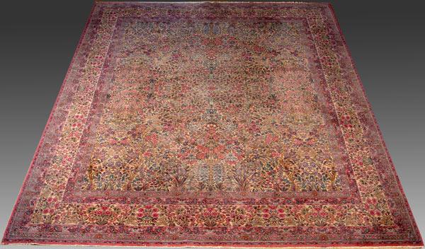 Appraisal: HAND TIED KERMAN CARPET Approx ' '' x ' ''