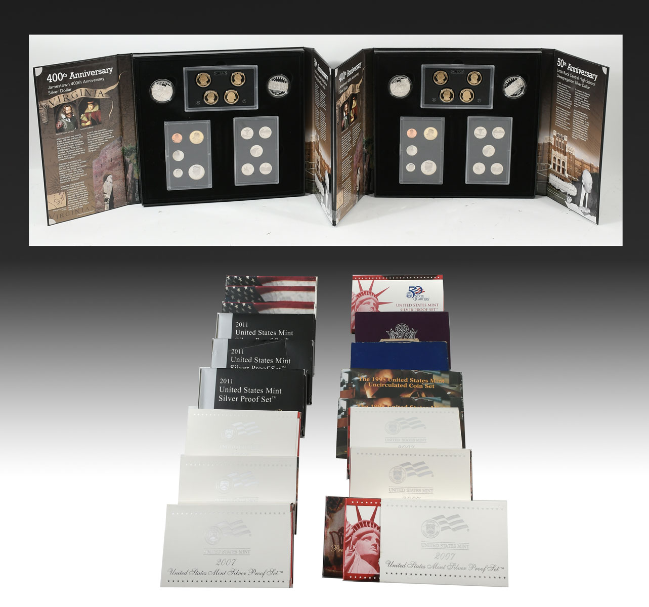 Appraisal: PC UNITED STATES MINT PROOF SETS Comprising - American Legacy