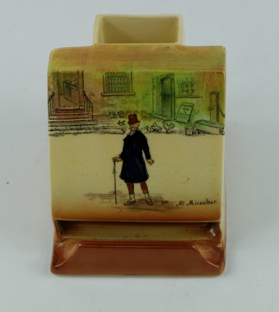 Appraisal: Royal Doulton rare Dickens seriesware cigarette and match stand decoated