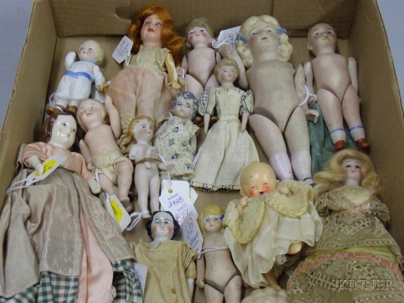 Appraisal: Twenty Assorted Miniature Bisque Dolls late th early th century