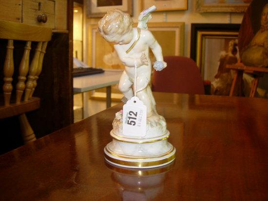 Appraisal: A MEISSEN PORCELAIN MODEL OF CUPID with his foot caught