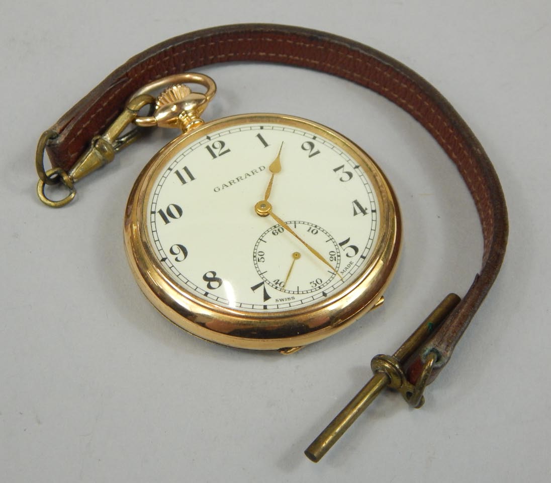 Appraisal: A thC gentleman's gold plated open face pocket watch by