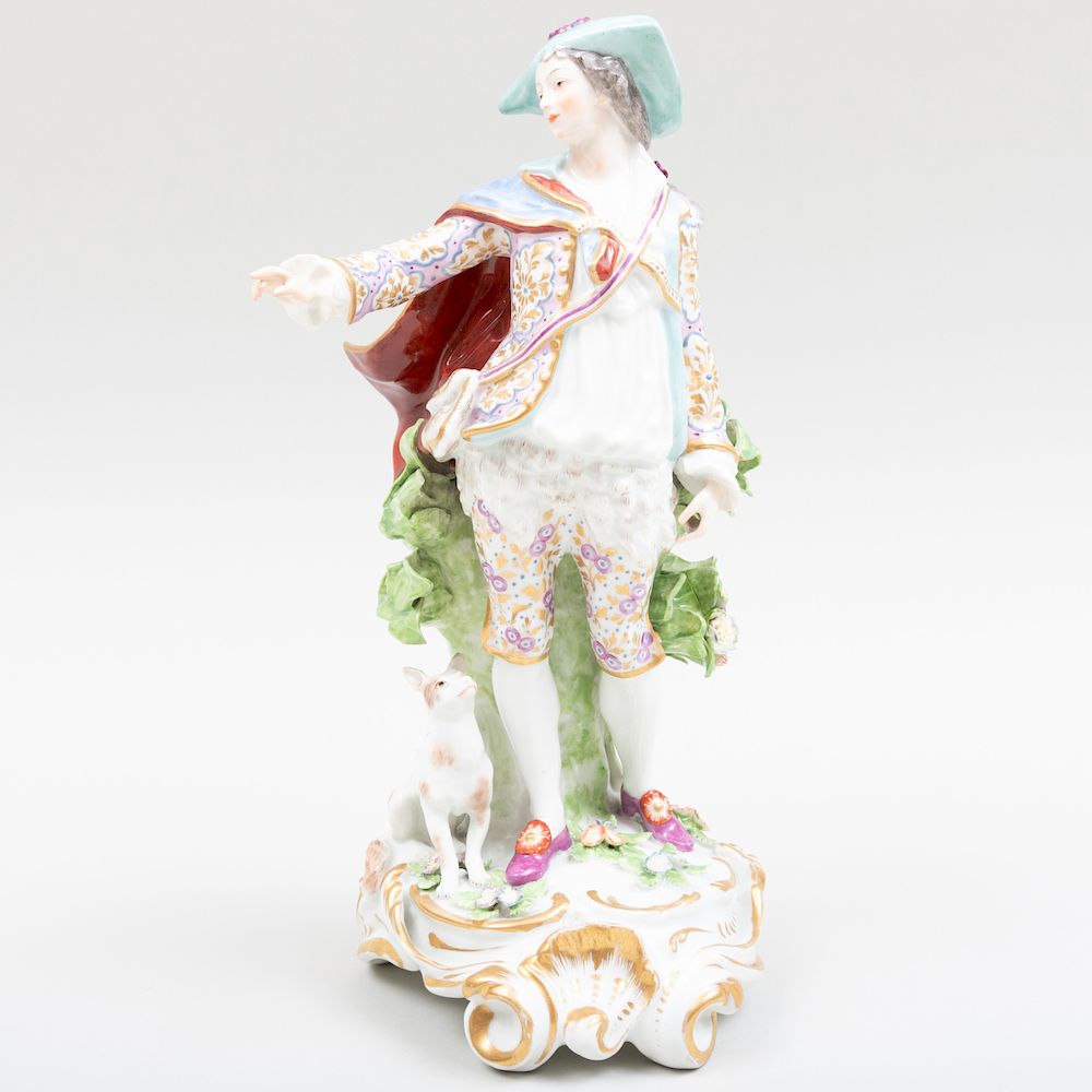 Appraisal: Samson Porcelain Figure of an Imperial Shepherd Spurious gold anchor