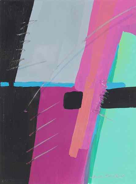 Appraisal: Bob Rankin NC Geometric Abstractionacrylic on artist board signed at