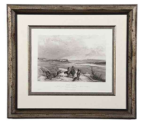 Appraisal: Karl Bodmer Etching Tab Fort Clark On the Missouri February