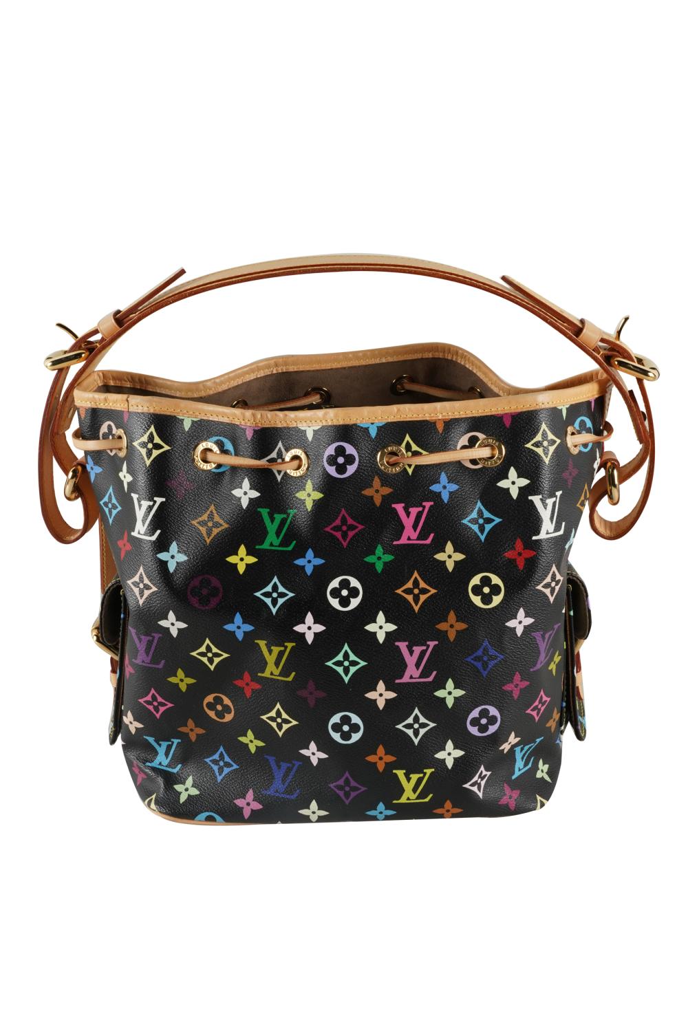 Appraisal: LOUIS VUITTON BLACK MONOGRAM PURSEtogether with a scarf of the