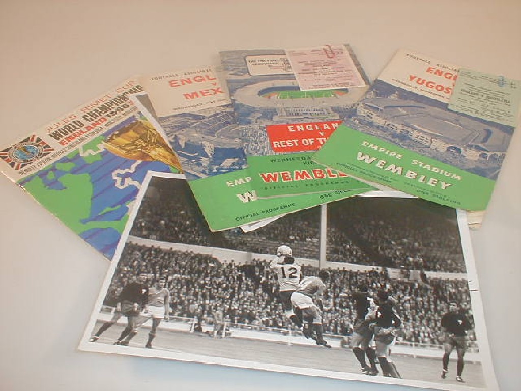 Appraisal: World Cup tournament programme together with press photos programmes for