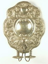 Appraisal: WALL SCONCES Pair of replica th C silver plated wall