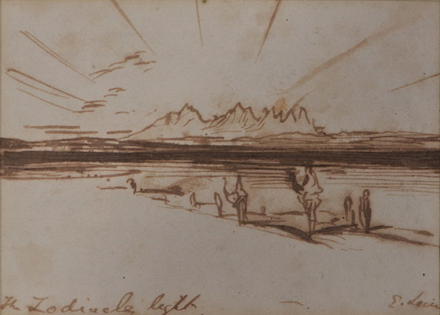 Appraisal: EDWARD LEAR - 'The Zodiacle Light' signed and titled sepia